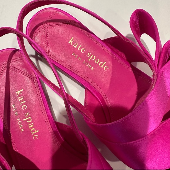 Kate Spade New York Bianca Slingback Pink Satin Women's Flats - Picture 4 of 6